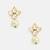 White stone pearl drop kundan stud earrings