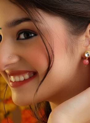 Pink stone kundan stud drop earrings 1