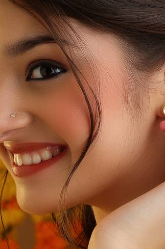 Pink stone kundan stud drop earrings