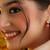 Pink stone kundan stud drop earrings