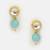 Turquoise blue kundan stud drop earrings