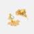Pink kundan square stud earrings