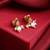 Rose pink stone pearl drop earrings