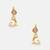 Rose pink stone pearl drop earrings
