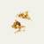 Rose pink stone pearl drop earrings