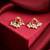 Ruby red maroon pearl drop stud earrings