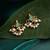 Mint green stone polki mini stud earrings