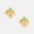 Mint green stone polki mini stud earrings
