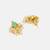 Mint green stone polki mini stud earrings