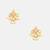 Pink stone pearl cluster mini stud earrings