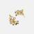 White stone green beaded kundan stud earrings