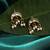 White stones pearl drop chandbali earrings