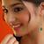 Green stones polki drop earrings