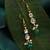 Green stones polki drop earrings