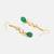 Green stones polki drop earrings