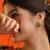Gold plated multicolor stones kundan stud earrings