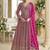 Rani pink faux georgette embroidered readymade anarkali suit