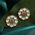 Gold plated multicolor stones kundan stud earrings