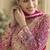 Rani pink faux georgette embroidered readymade anarkali suit