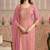 Onion pink embroidred shimmer jacquard readymade salwar suit