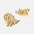 White stone green beaded kundan stud earrings