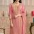 Pink embroidred shimmer jacquard readymade salwar suit