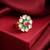 Multicolor stones meenakari floral adjustable ring