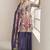 Purple faux chinon embroidered digital print readymade palazzo suit
