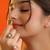 White stone polki chand adjustable ring