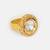 White stone polki chand adjustable ring