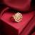 White stones kundan floral adjustable ring