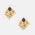 Blue teardrop pearl cluster earrings