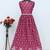 Mauve faux chinon embroidered readymade anarkali suit