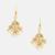 White stones kundan cluster drop earrings