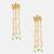 White stones pearl drop earrings