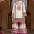 White faux chinon embroidered readymade sharara suit