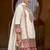 White faux chinon embroidered readymade sharara suit