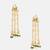 White stones green beaded pearl drop earrings