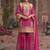 Rani pink faux chinon embroidered readymade sharara suit with dupatta