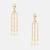 White stones pearl chain drop earrings