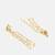 White stones pearl chain drop earrings