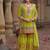 Pear faux chinon embroidered readymade sharara suit with dupatta