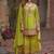Pear faux chinon embroidered readymade sharara suit with dupatta