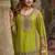 Pear faux chinon embroidered readymade sharara suit with dupatta