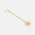 White pink beaded pearl drop maang tikka
