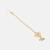 White pink stone pearl maang tikka