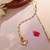 Brown stone pearl maang tikka