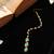 Turquoise blue pearl chain maang tikka