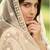 Cream net embroidered readymade front slit short kurti with palazzo & dupatta