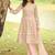 Light pink net embroidered readymade kurta palazzo set with dupatta